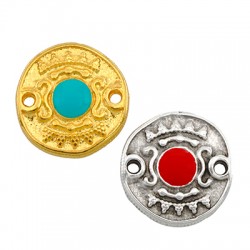 Connecteur rond en Zamak Émaillé 17 mm