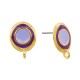 Enameled Zamak Earring Round & Loop 14x15mm