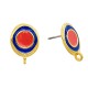 Enameled Zamak Earring Round & Loop 14x15mm