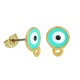 Enameled Zamak Earring Eye Loop & Safety Back 8mm