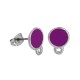Enameled Zamak Earring Round Loop & Safety Back 8mm
