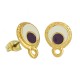 Boucle D'Oreille en Zamak Émaillé. Boucle Ronde et Fermoir de Sécurité. 10 mm