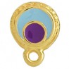 Plaqué or 24 carats/gris clair/violet