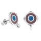 Enameled Zamak Earring Rhombus Loop & Safety Back 14mm