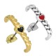 Orecchino Rotondo in Zama Cuore Smaltato e Chiusura 5x22mm
