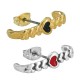 Pendiente de Metal Zamak con Corazon Esmaltado con Pin 5x22mm