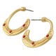 Pendiente de Metal Zamak Aros con Esmalte con Pin 28mm