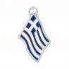 999° Silver Antique Plated/ Navy/ White