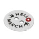 Bouton Connecteur en Zamak « Hello March » avec Hirondelle 19 mm