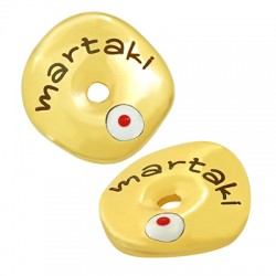Charm rond en Zamak Émaillé « Martaki » 15 mm