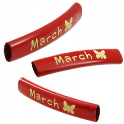 Tube en Laiton Peint « March » Papillon 6 x 35 mm