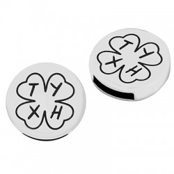 Pasador de Metal Zamak Redondo "LUCK" 18mm (Ø2.5x10.5mm)