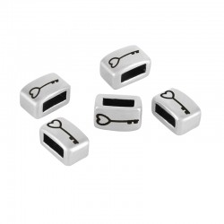 Entrepieza Rectangular de Zamak con Llave 8 x 5 Mm/4,8 mm Ø 5 x 2 mmφ