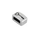 Entrepieza Rectangular de Zamak con Llave 8 x 5 Mm/4,8 mm Ø 5 x 2 mmφ