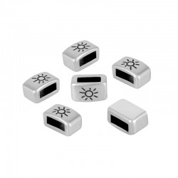 Entrepieza Rectangular de Zamak con sol 8 x 5 Mm/4,8 mm Ø 5 x 2 mmφ