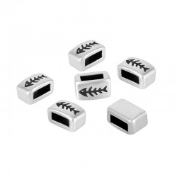 Curseur Rectangulaire en Zamak en Forme D'Arête de Poisson 8 x 5 Mm/4.8 mm Ø 5 x 2 mm