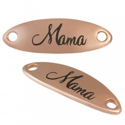Conector de Metal Zamak Chapa Ovalada "Mama" 36x12mm