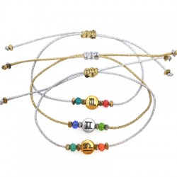 Perle en Zamak Signe du Zodiaque « Verseau » 7.6 Mm/3.3 mm Ø1.1 mm