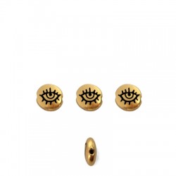 Perla in Zamak con Occhiello Rotondo 7,6 mm/3,3 mm Ø1,1 mm
