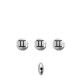 Cuenta de Zamak Plana Redonda Gémini 7.6mm/3.3mm (Ø1.1mm)