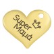 Pendentif en Zamak « Super MAMA » 18 x 15 mm