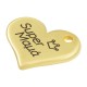 Ciondolo in Metallo Zamak "SUPER MAMA" e Corona 18x15mm