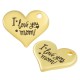 Colgante de Zamak Corazón "I LOVE YOU MOM!" 18x15mm/ 1.8mm