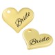 Zamak Charm Heart "Bride" 18x15mm Ø1.8mm