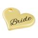 Μεταλλικό Ζάμακ Χυτό Μοτίφ Καρδιά "Bride" 18x15mm Ø1.8mm