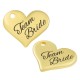 Colgante Metal Zamak Corazón "Team Bride" 18x15mm (Ø1.8mm)
