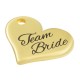Colgante Metal Zamak Corazón "Team Bride" 18x15mm (Ø1.8mm)