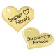 Zamak Charm Heart "Super Nona" 18x15mm Ø1.8mm