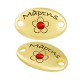Enameled Zamak Connector "Μάρτης" Eye 11x18mm