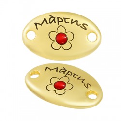 Connecteur en Zamak Émaillé « Μάρτης » Œil 11 x 18 mm