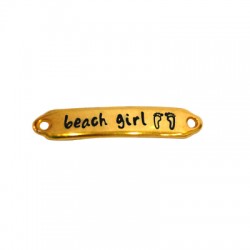 Étiquette Connecteur en Zamak « Beach girl » 7 x 35 mm