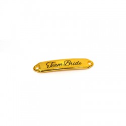 Étiquette en Zamak « Team Bride » 7 x 35 mm