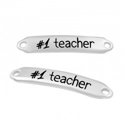 Zamak Tag "1 teacher" 7x35mm (Ø1.8mm)