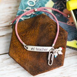 Zamak Tag "1 teacher" 7x35mm (Ø1.8mm)