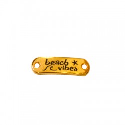 Étiquette de Connexion en Zamak « Beach Vibes » 8 x 26 mm