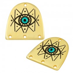 Conector de Metal Zamak Semicírculo con Ojo Esmaltado 20mm