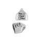 Zamak End Cap "Home Sweet Home" 24x23mm Ø20.2x10.2mm