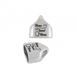 Embout en Zamak « Home Sweet Home » 24 x 23 mm Ø 20.2 x 10.2 mm