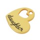 Colgante de Metal Zamak Corazón "daughter" 18mm