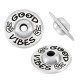Disco de Metal Zamak "GOOD VIBES" 20mm (Ø3.5mm)