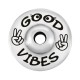 Disque Coulissant rond en Zamak « GOOD Vibes » 20 mm Ø3.5 mm