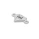Conector de Metal Zamak Diamante "dad" 19x11mm