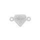 Conector de Metal Zamak Diamante "dad" 19x11mm