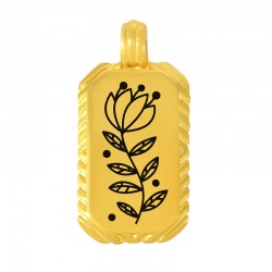 Ciondolo in Zama con fiore 15x25 mm