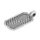 Zamak Charm Tag "Life is short DON’T BE LAZY" 15x25mm
