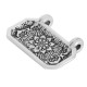 Colgante de Metal Zamak Chapa con Ojo y 2 Anillas 11x21mm